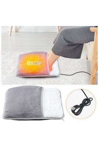 Eternal Luck Sabit Sıcaklıkta Isıtma Ev Tipi Usb Ayak Isıtıcısı Gri