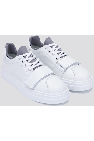 Valmenti Aegiserkek Beyaz/gri Hakiki Deri Sneakers & Spor Ayakkabı 352 20251 Erk Ayk Y24 Beyaz - Gri