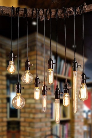 T300 Rustik Led Ampul 8w E27 Duy 2200k Amber Cam Vintage 30 Cm