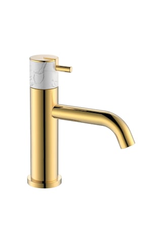 Fontana FA-4012M Lavabo Bataryası Mermer Altın