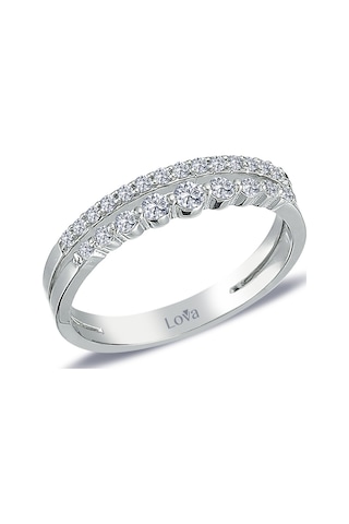 Lova Pırlanta Taşlı Ikili Şemşara Yüzük - 1030237