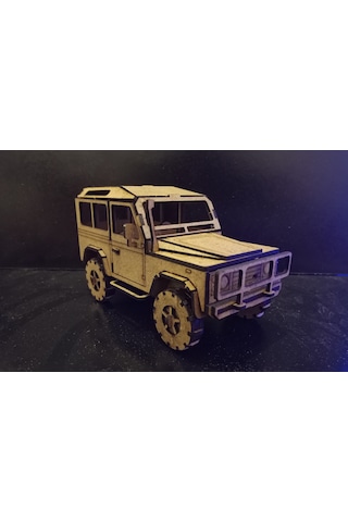 TLRhobi 3d Land Rover Defender Ahşap Lazer Kesim Araba Yapım Kiti