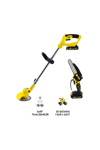 Dawreek Yellow21 İkili Tırpan Seti Şarjlı Tırpan + Testere