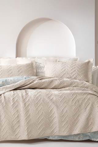 Yataş Bedding Curly Çift Kişilik Yatak Örtüsü Seti - Bej