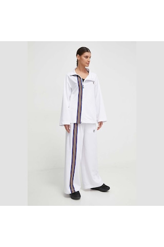 Fila Beyaz Flared Asymmetrıcal Track Jacket Wıth Seven Strıpes Tape Detaıl Beyaz