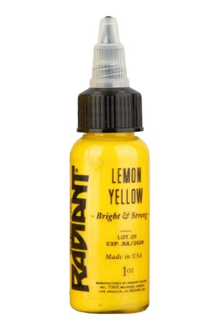 Lemon Yellow Radiant Dövme Boyası 30ml Canlı Limon Sarısı Profesyonel Tattoo Ink