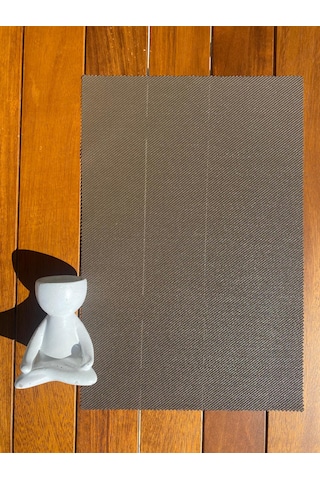 4'lü Yıkanabilir File Kumaş Amerikan Servis Kahverengi