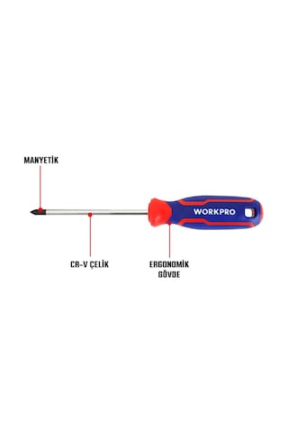 Workpro Wp221035 Pz0x75mm Cr-v Manyetik Profesyonel Yıldız Torna