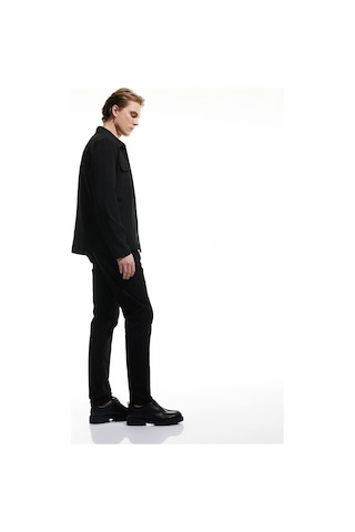 Koton Pamuklu Düğmeli Chino Cep Detaylı Slim Fit Pantolon Siyah 5sam40099hw Siyah