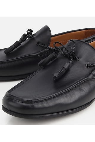 Hotiç Erkek Deri Siyah Püskül Dikiş Detaylı Klasik Loafer 02ayh324900a100 02ayh324900a100