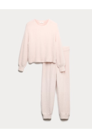 Marks & Spencer Yumuşak Dokulu Pijama Takımı T37002255J Pembe