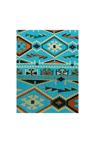 Otantik Şark Köşesi Takımı Turkuaz Anadolu 19 Parça Kilim Ve Puf Dahil Süngerli Sedir Seti