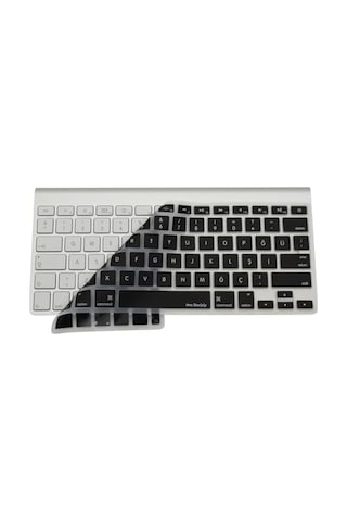 Apple Magic Keyboard A1314 A1242 Uyumlu Klavye Koruyucu Türkçe Q Baskı Silikon Kaplama Us İngilizce Klavyeyi Türkçeye Çeviren Ultra İnce Kaymaz Toz Ve Sıvı Koruma Keyboard Cover Siyah