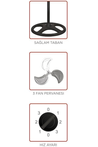 Torima Sf-03 Gümüş Ayarlanabilir 18'' İnc Ayaklı 55w 3 Kademe 3 Pervaneli Vantilatör Fan