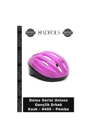 Delux Serisi Unisex Gençlik Erkek Kask - 0405 - Pembe
