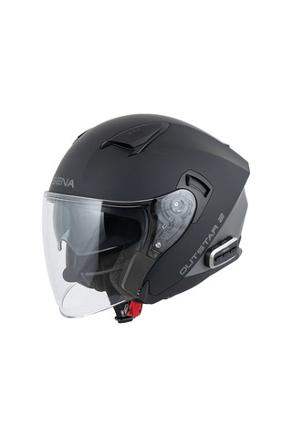Sena Outstar 2 Mesh Interkomlu Açık Kask Mat Siyah