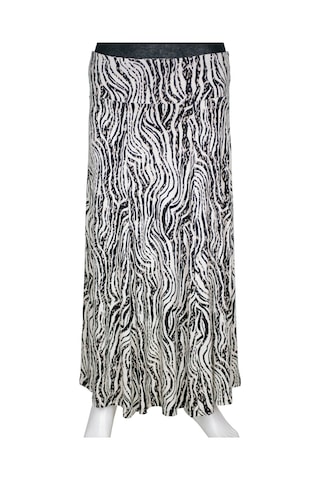 Barem Kadın Arzu Korsajlı 6 Parçalı Desenli Penye Siyah Etek D55 Siyah