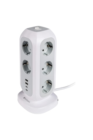 Verbatim 49547 - Eupt-01 Eu Power Tower - 11xac / 2xusb / 2xtype-