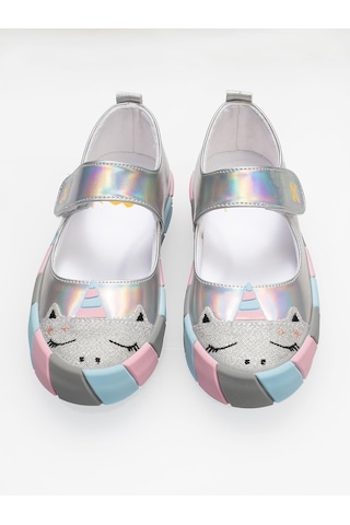 Unicorn 3d Hologram Kız Çocuk Sneakers-gri Gri