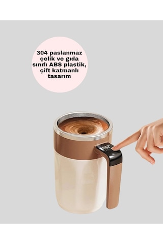Mey İthalat Usb Şarjlı Elektrikli Karıştırıcı Kupa Sıcak & Soğuk İçecekler İçin Çok Renkli