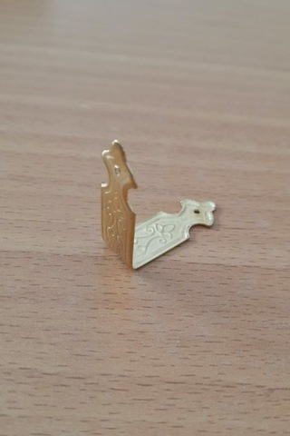 Dekoratif Kutu Kenarı 8 Adet Kutu Sandık Aksesuar Sarı