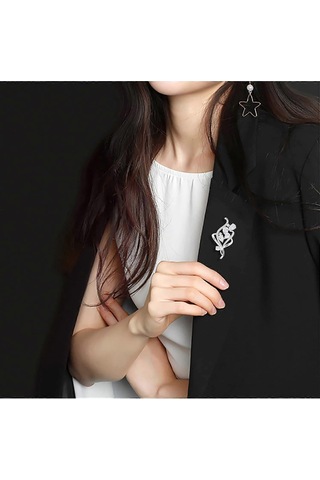 1 Adet Zirkonyum Kristal Çiçek Broş Pins Kadınlar Buketleri Kostüm Takı Hediyeler Çok Renkli