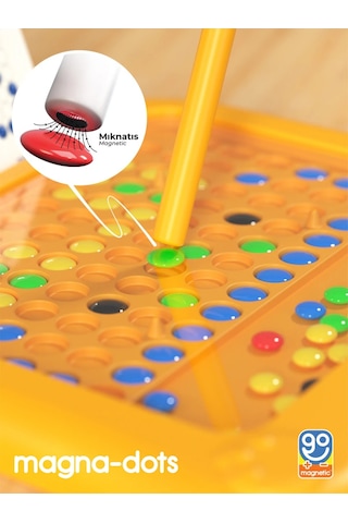 Magnetic Dots- Steam Manyetik Kodlama Tableti Turuncu Ekransız Oyun Aktivitesi Manyetik Yapı Bloklar