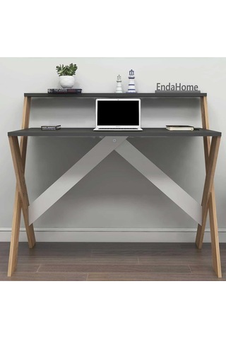 Reyo Home Enda X Ayaklı Ders Çalışma Masası 50x90cm Çam-antrasit Çam - Antrasit