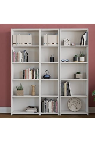 Oyku Kitaplık 130 Cm Beyaz Beyaz