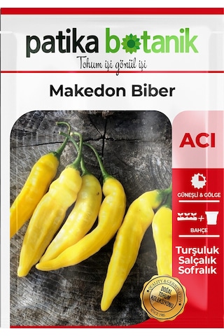 Patika Botanik 200 Adet Makedon Biber Tohumu Sarı, Turşuluk