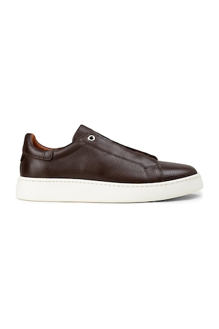 Deery Erkek Hakiki Deri Kahverengi Gizli Bağcıklı Sneaker - 04444mkhve01