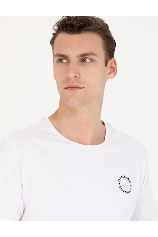 Pierre Cardin Erkek Beyaz Tişört 50265498-vr013 Beyaz