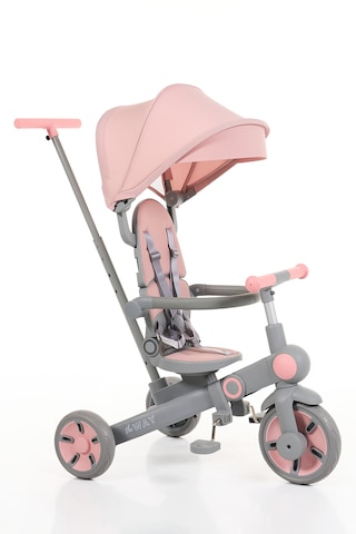 Flow 9in1 Smart Trike Çift Yönlü, Yatabilir, Katlanabilir, Denge Bisikleti Özellikli Bebek Ve Çocuk Bisikleti Pembe