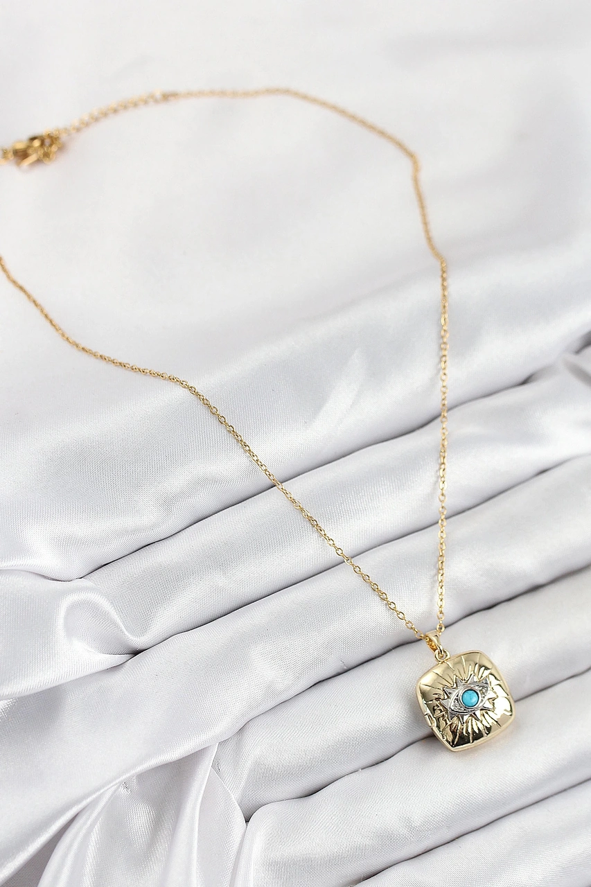 Dodes Dodes 316l Çelik Zirkon Taşlı Açılabilr Kapaklı Göz Model Gold Renk Kadın Kolye Tg27bko10518 Çok renkli