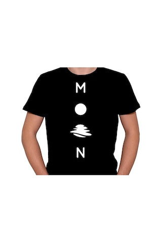 Moon Gece Ay Yıldız Karanlık Tişört Unisex T-shirt 001