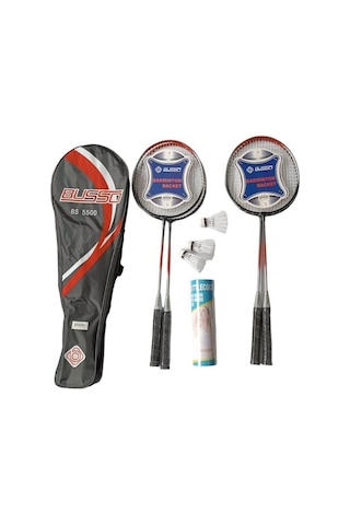 Bs5500 4 Adet Badminton Raketi+Çantası+9 Adet Badminton Topu