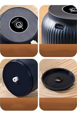 Usb Şarj Edilebilir Elektrikli Gıda Doğrayıcı - Sarımsak Presi, Kıyma Makinesi Siyah