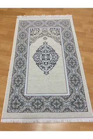 Desenli Saçaklı Hediyelik Bohçalık Tafta Gri Seccade Gri
