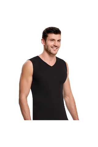 İlke Erkek V Yaka Kolsuz Badi Fanila Atlet 1008-1009 - 12 Adet 001