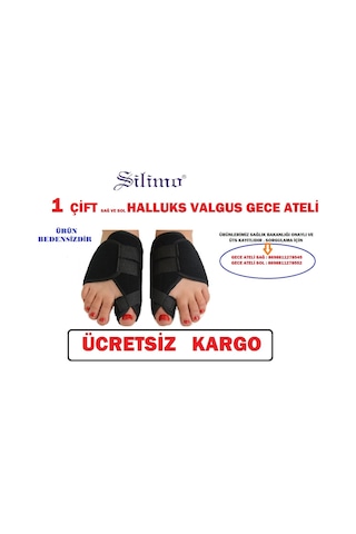 Gece Ateli Halluks Valgus Ayak Baş Parmak Yönelme Silikon Bunyon