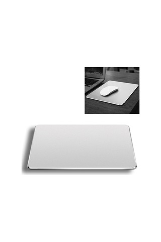 Alüminyum Alaşımlı Çift Taraflı Kaymaz Mat Masa Mouse Pad'i, Boyut: L Gümüş