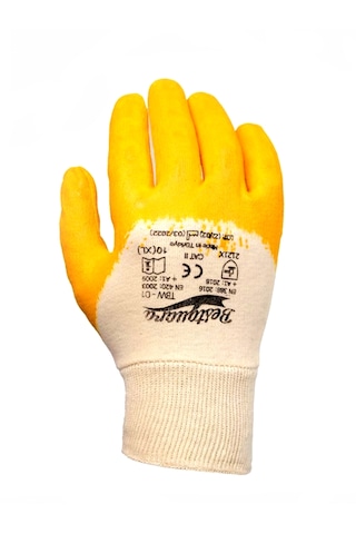 Sarı Nitril Eldiven Tbw No:10 Xl İş Eldiveni