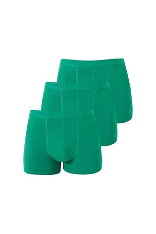 Carlburn Özel Seri Erkek Yeşil Bambu Boxer 3'lü Paket Moda İç Çamaşırı Stil