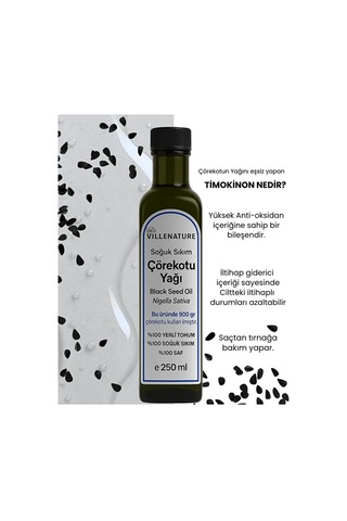 Villenature 2'li Set Soğuk Sıkım Çörekotu Yağı Black Seed Oil Nigella Sativa 250 Ml