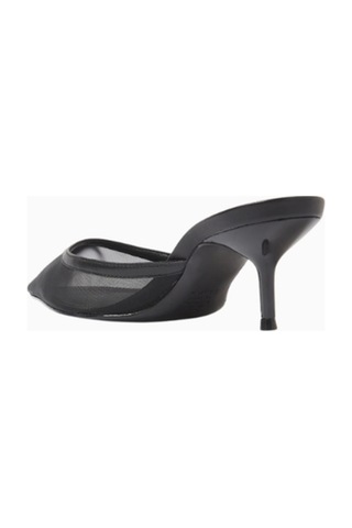 Schutz 63mm Topuklu Mesh Point-toe Mules, Günlük Ve Gece Zarafeti Siyah