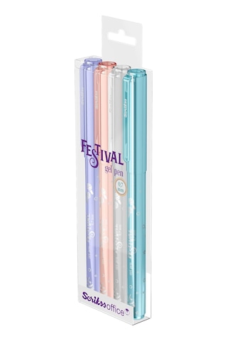 Festival Jel Kalem 0.7 Mm Pastel Renkler 4'lü Blıster Genel