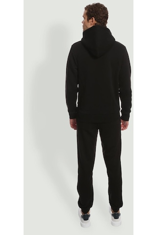 Jack & Jones Erkek Jprblajason Baskılı Kapüşonlu Sweatshirt 12249401 Siyah