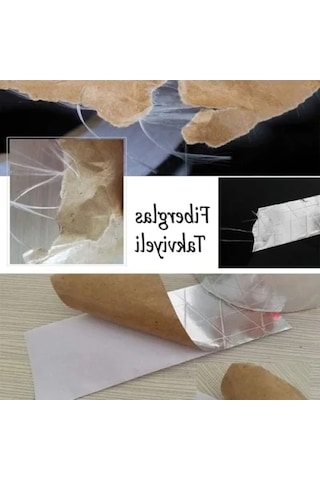 Yanmaz Yalıtım Bandı - Yapışkanlı Fiberglas Lif Takviyeli Alüminyum Folyo, 96 Mm X 25 Metre