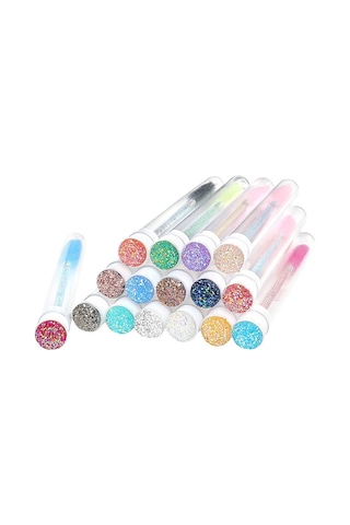 Vkemall 1 Adet Nylon Kirpik Fırçası - Kapaklı Makyaj Fırçası 11cm