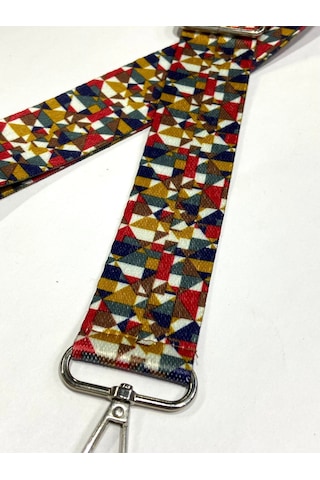 Karan Tuhafiye Otantik Desenli Çanta Sapı / Ayarlanabilir Palaska / Polyester Çanta Sapı Hardal